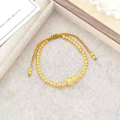 【情侣礼赠首选】 庆大福 福禄双至 否极泰来 转运葫芦新中式古福运连连小众显白贵气感通勤气质穿搭#好运 合金 手链 男女同款情侣款