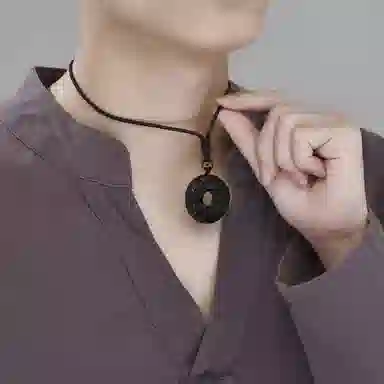 【招财进宝】 庆大福  招财貔貅转运珠项链 古风旗袍精致时尚国潮新中式吞金兽貔高级感 玉髓 项链 男女同款情侣款