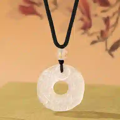 【平安顺遂】 熊银匠 貔貅平安扣 吉祥如意 财运亨通 招财进宝 新中式国潮复古黑曜石吊坠 简约大气 日常百搭 玉髓 项链 男女同款情侣款