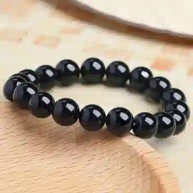 【时来运转】 熊银匠 吉祥好运 平安顺遂 新中式国潮转运珠 简约大气 经典百搭素串 男朋友 父亲 黑曜石 手串 男女同款情侣款