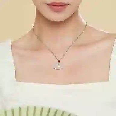 【精选高品质】 熊银匠 吉祥如意 招财富贵锁 祥云平安锁 新中式国潮 东方雅韵 国风气质 手工编织绳 玉髓 项链 女款