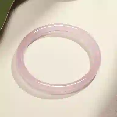 【优质臻品】 熊银匠 胭脂粉素玉贵妃美人镯 新中式国风 温婉优雅古典汉服旗袍古风 甜美气质百搭显白贵气感 玉髓 手镯 女款