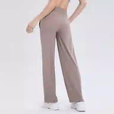 欧迪芬 宽松女抽绳舞蹈裤高腰显瘦健身阔腿瑜伽运动长裤 女款