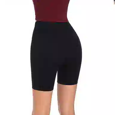 欧迪芬 纯色外穿健身跑步跳绳瑜伽高腰弹力休闲运动短裤 女款