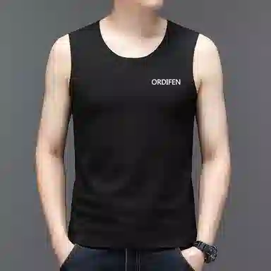 欧迪芬 日系纯色轻量简约德绒柔软高弹加热无痕打底保暖秋衣背心 男女同款