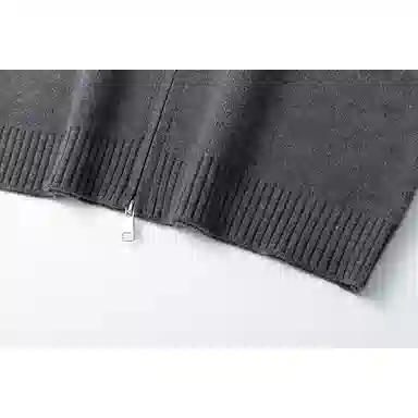 欧迪芬 高领美式风格简约慵懒风撞色图案舒适亲肤百搭双杠条时尚潮流毛衣 男女同款