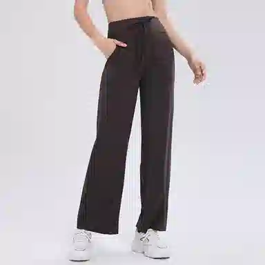 欧迪芬 宽松女抽绳舞蹈裤高腰显瘦健身阔腿瑜伽运动长裤 女款