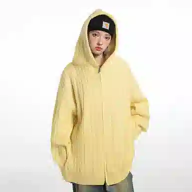 欧迪芬 美式复古设计感秋冬宽松上衣女百搭春秋慵懒风高级感舒适亲肤港风潮牌潮流休闲毛衣 女款