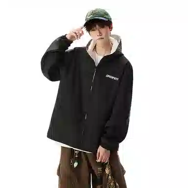 欧迪芬 双面穿设计系列 美式复古高街潮牌翻领防风百搭日常通勤无性别休闲工装飞行员外套潮流时尚功能简约学院风夹克 女款