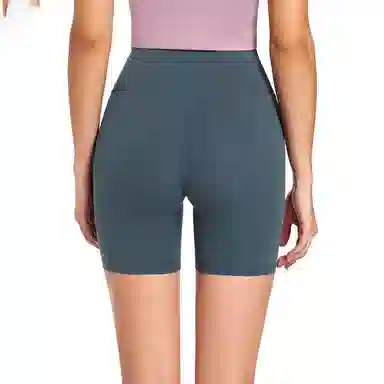 欧迪芬 纯色外穿健身跑步跳绳瑜伽高腰弹力休闲运动短裤 女款