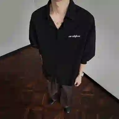 欧迪芬 基础款纯色多巴胺色系舒适简约时尚户外出行日常通勤经典学院风百搭无性别主义长袖翻领单排扣情侣休闲宽松衬衫 男女同款