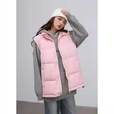欧迪芬  亲肤舒适时尚立领设计保暖纯色都市简约休闲通勤百搭韩版潮流  羽绒马甲  女款