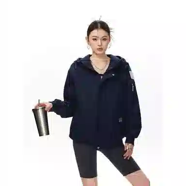 欧迪芬 美式工装风宽松上衣情侣款春秋季户外运动多口袋机能三防连帽外套夹克 男女同款