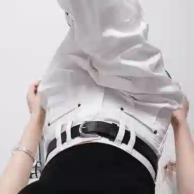 欧迪芬 美式纯色高街显瘦牛仔裤 女款 白色