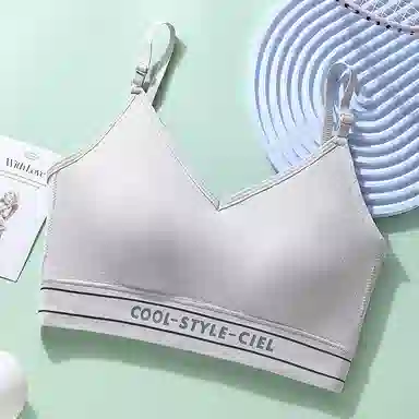欧迪芬 轻便凉感运动大胸显小收副乳防下垂上托无钢圈果冻条轻盈舒适聚拢简约纯色无痕自然防震稳固文胸 女款