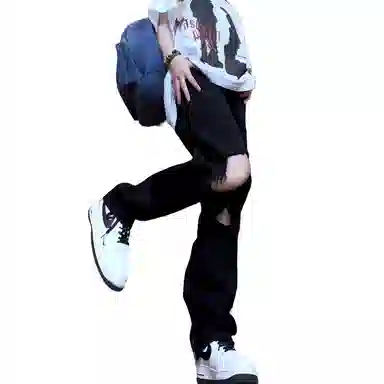 欧迪芬 纯色卫裤宽松直筒阔腿抽绳百搭拖地时尚通勤运动休闲裤 男女同款