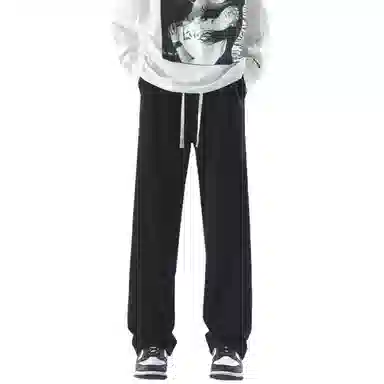 欧迪芬 美式复古高街基础款简约卫裤宽松直筒运动裤显瘦显高百搭舒适休闲裤 男女同款