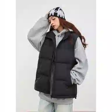 欧迪芬  亲肤舒适时尚立领设计保暖纯色都市简约休闲通勤百搭韩版潮流  羽绒马甲  女款