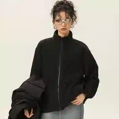 欧迪芬 明星同款宽松连帽长袖纯色高街简约基础款防风防水防污登山衣运动保暖防泼水时尚旅游户外徒步旅行露营山系情侣外套夹克 男女同款