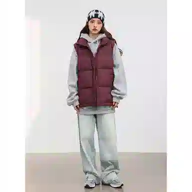 欧迪芬  亲肤舒适时尚立领设计保暖纯色都市简约休闲通勤百搭韩版潮流  羽绒马甲  女款