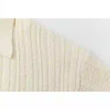 欧迪芬 美式圆领女秋冬季绵羊毛假两件内搭简约翻领毛衣 女款