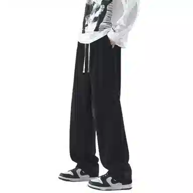 欧迪芬 美式复古高街基础款简约卫裤宽松直筒运动裤显瘦显高百搭舒适休闲裤 男女同款