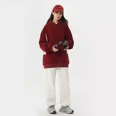 欧迪芬 春秋美式撞色运动上衣情侣宽松打底设计感连帽卫衣 男女同款