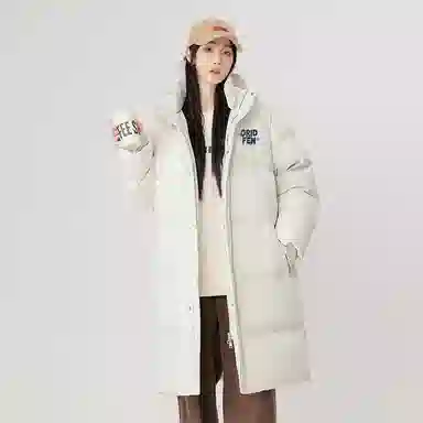 欧迪芬 高街时尚潮流百搭简约纯色个性设计保暖连帽无性别棉服 男女同款