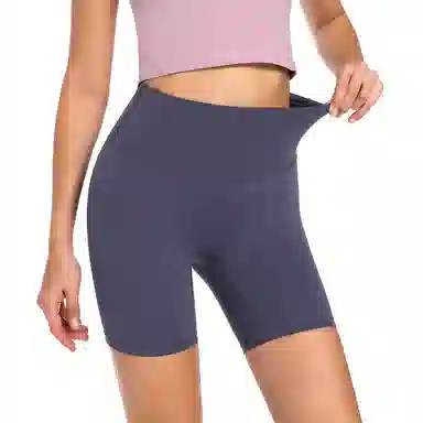 欧迪芬 纯色外穿健身跑步跳绳瑜伽高腰弹力休闲运动短裤 女款
