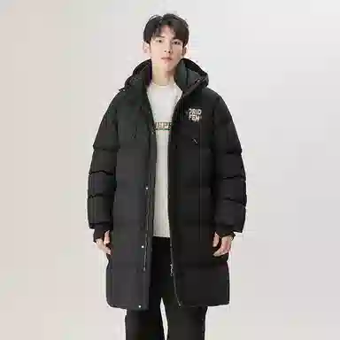 欧迪芬 高街时尚潮流百搭简约纯色个性设计保暖连帽无性别棉服 男女同款