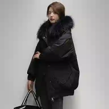 鸭鸭 直筒通勤简约长袖羽绒服 女款