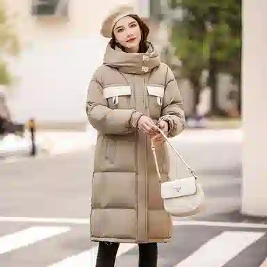 鸭鸭 中长款加厚时尚保暖舒适羽绒服 女款