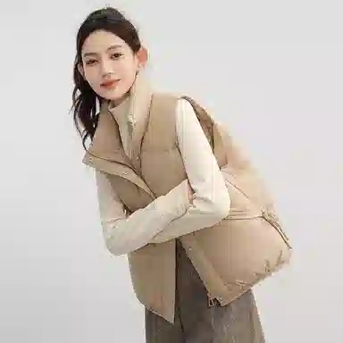 鸭鸭 保暖时尚百搭韩版洋气立领拉链纯色羽绒服 女款