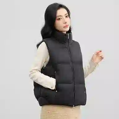 鸭鸭 百搭休闲纯色立领立领短款羽绒服 女款