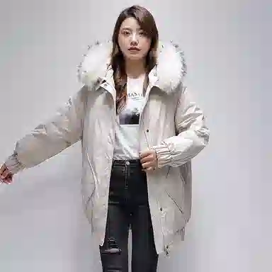 鸭鸭 直筒通勤简约长袖羽绒服 女款