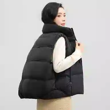 鸭鸭 百搭休闲纯色立领立领短款羽绒服 女款