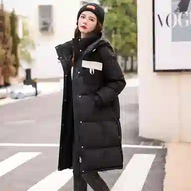 鸭鸭 中长款加厚时尚保暖舒适羽绒服 女款