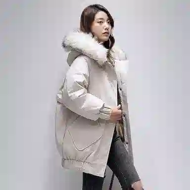 鸭鸭 直筒通勤简约长袖羽绒服 女款