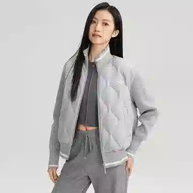 鸭鸭 休闲舒适立领短款长袖羽绒服 女