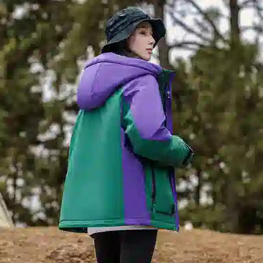 鸭鸭 时尚短款连帽宽松羽绒服 男女同款