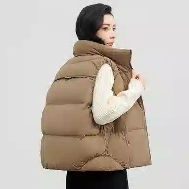 鸭鸭 百搭休闲纯色立领立领短款羽绒服 女款