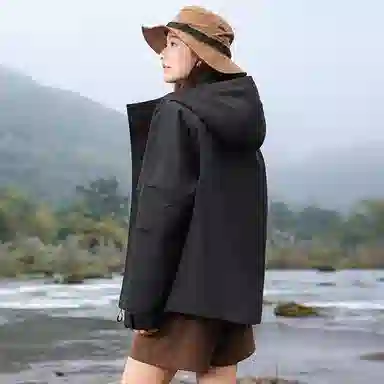 鸭鸭 冰壳系列 户外时尚韩版连帽加厚羽绒服 男女同款