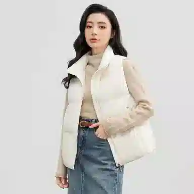 鸭鸭 百搭休闲纯色立领立领短款羽绒服 女款