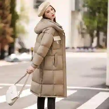 鸭鸭 中长款加厚时尚保暖舒适羽绒服 女款