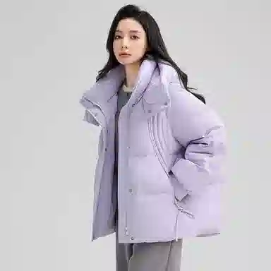 鸭鸭 百搭连帽舒适轻柔保暖时尚韩版长袖羽绒服 女款