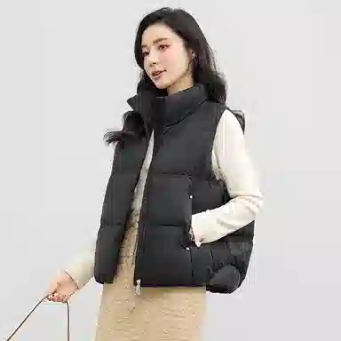 鸭鸭 百搭休闲纯色立领立领短款羽绒服 女款