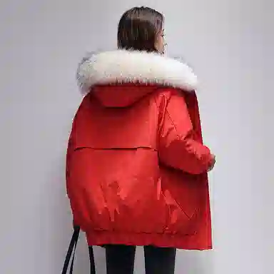 鸭鸭 直筒通勤简约长袖羽绒服 女款