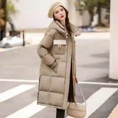 鸭鸭 中长款加厚时尚保暖舒适羽绒服 女款