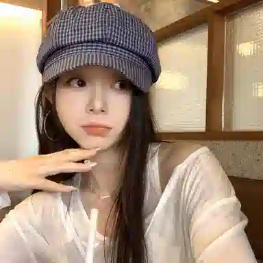 浪莎 韩系早秋千鸟格纹薄款复古英伦风百搭休闲 棉 贝雷帽 男女同款情侣款