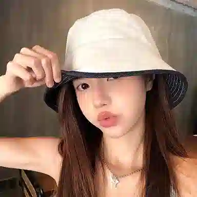 浪莎 韩系双面戴防紫外线遮阳通勤穿戴户外休闲露营登山 棉 渔夫帽 男女同款情侣款